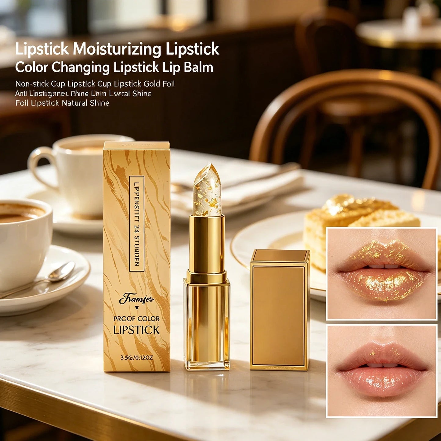 Gold Foil Color-Changing Lip Balm – Hydrating & Plumping