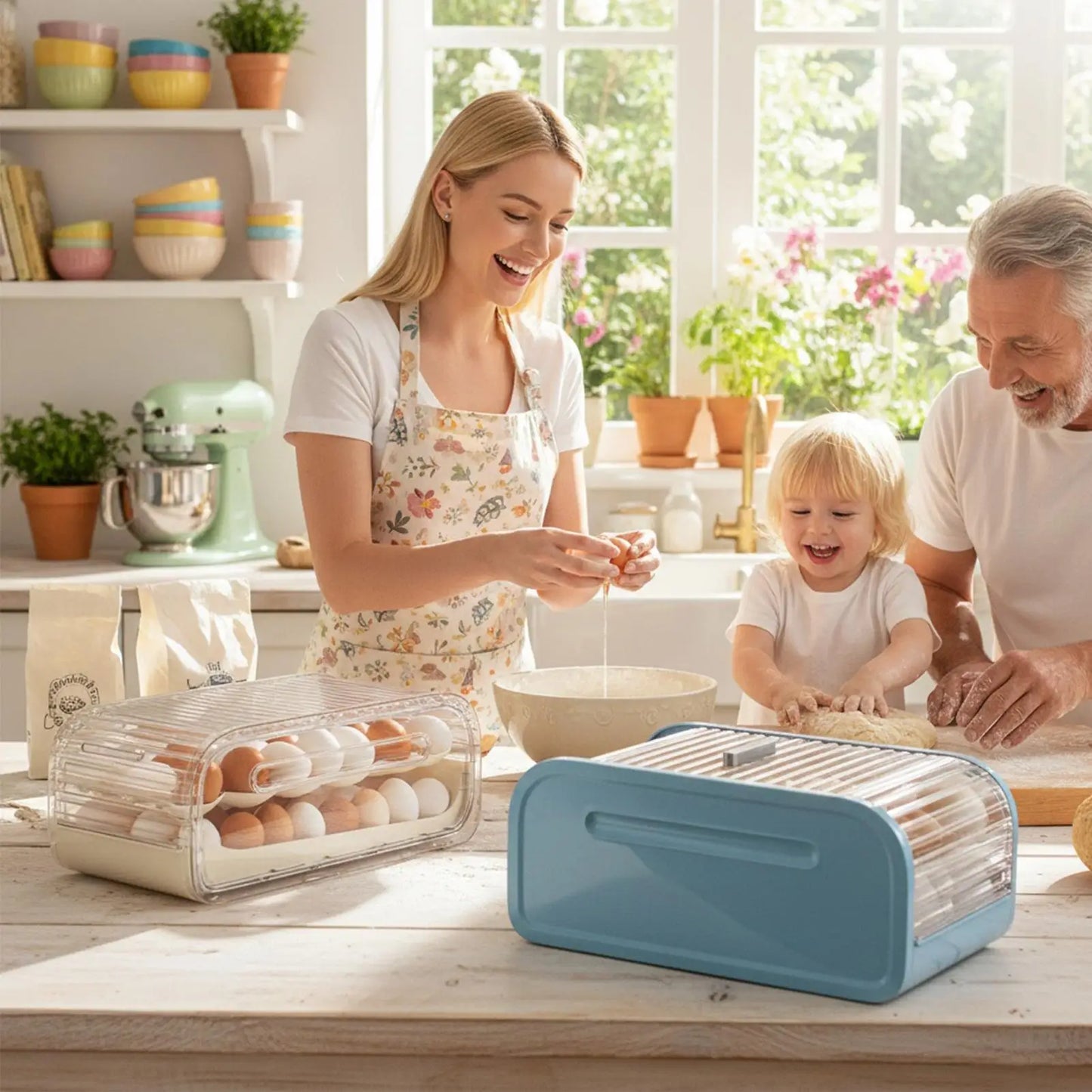 Automatic Rolling Egg Holder for Fridge | Large Capacity Dispenser Egg Storage Dispenser Peaceful Pleasures Health and Wellness