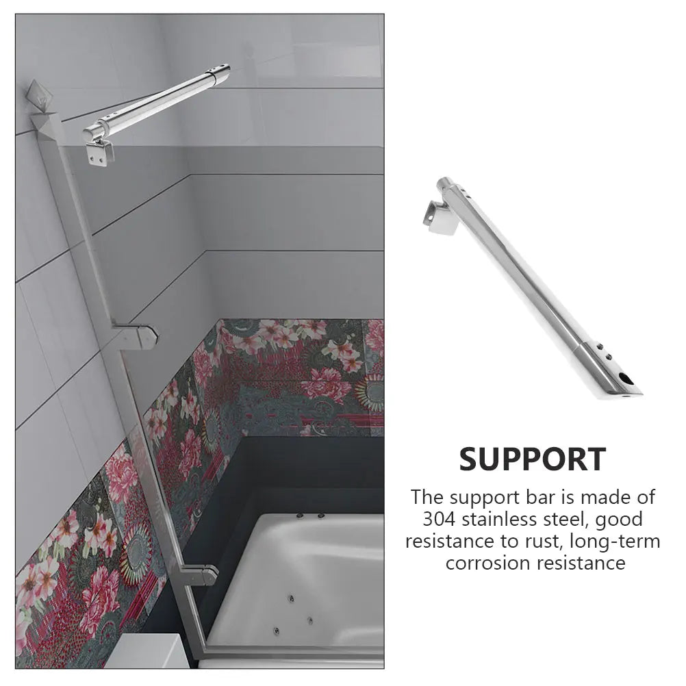 Shower Doors For Bathtub Door Pull Rod Glass Panel Glass Door Pull Rod Frameless Shower Support Bar Panel Brackets Bathroom Peaceful Pleasures Health and Wellness
