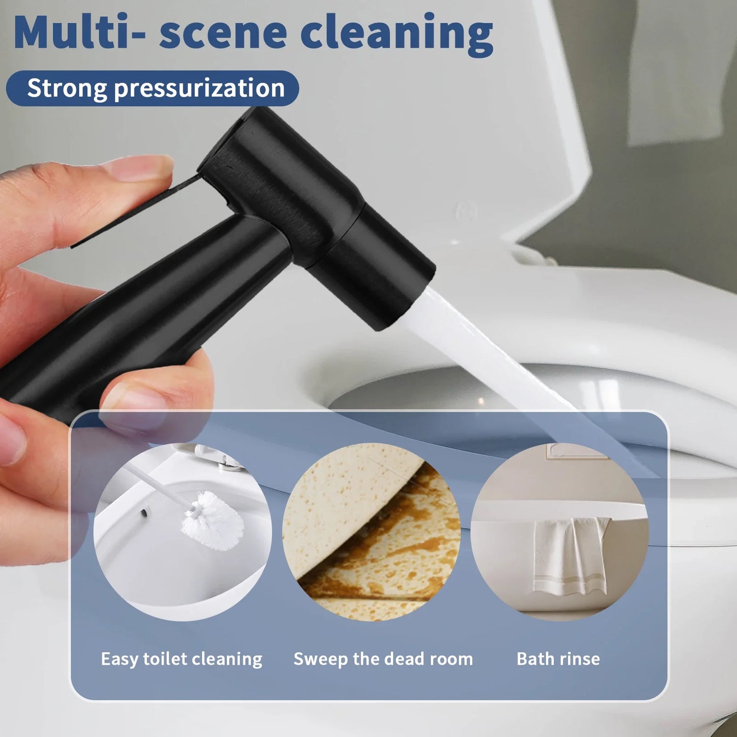 Handheld Toilet Bidet Water Sprayer for High Pressure with Hose for Feminine Baby Wash Self-Cleaning Hygiene Accessories Peaceful Pleasures Health and Wellness