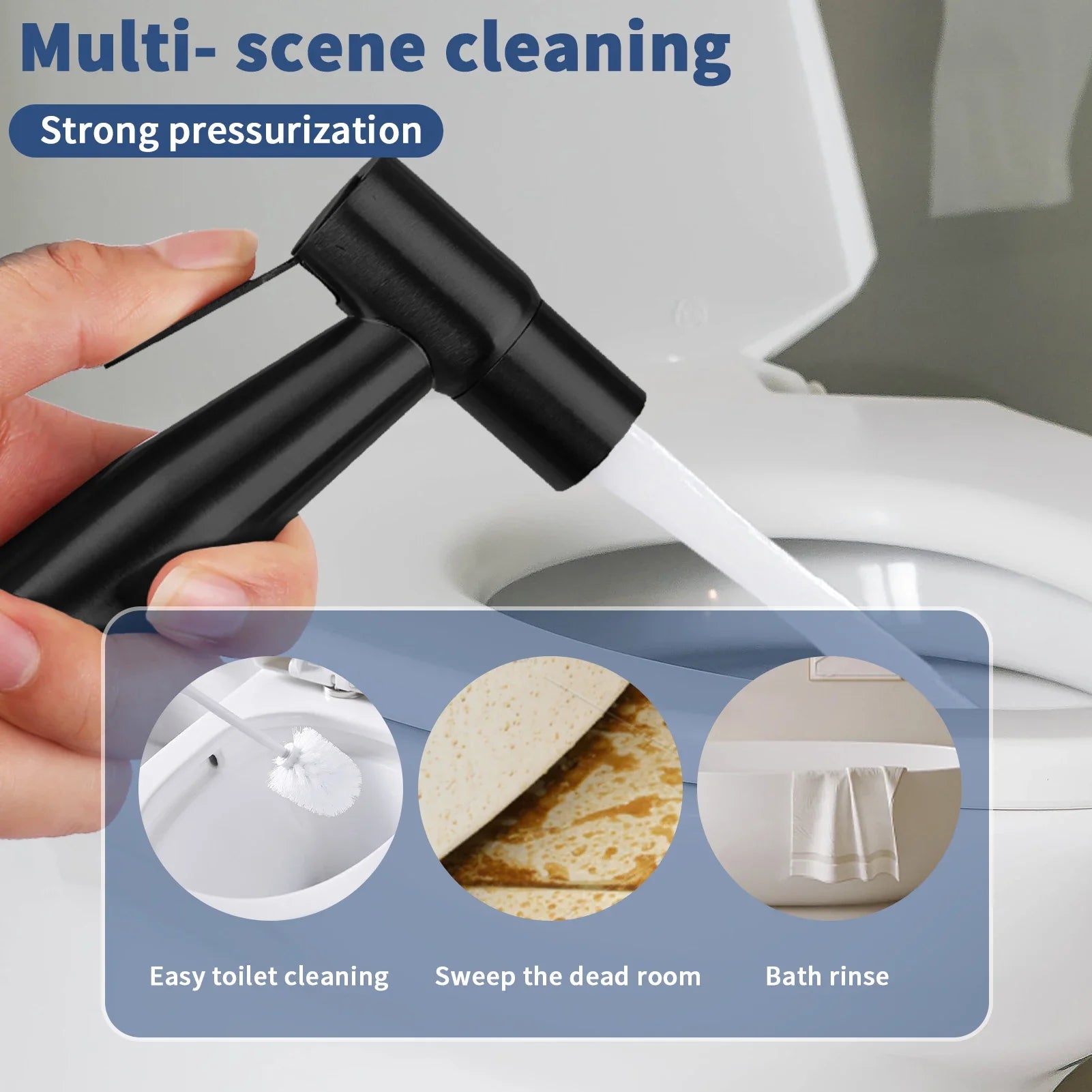 Handheld Toilet Bidet Water Sprayer for High Pressure with Hose for Feminine Baby Wash Self-Cleaning Hygiene Accessories Peaceful Pleasures Health and Wellness