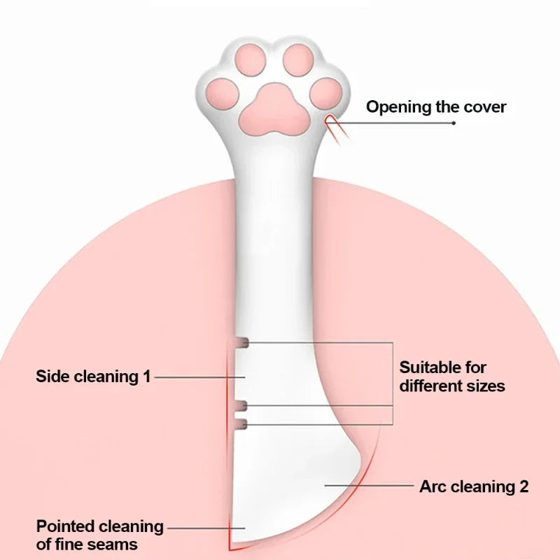 Practical Pet Supplies Small Tools Pet Can Opener Spoon 2in1 Cat Can Silicone Spoon Spoon Spoon Spoon Cat Shovel Wet Food Feeder Peaceful Pleasures Health and Wellness