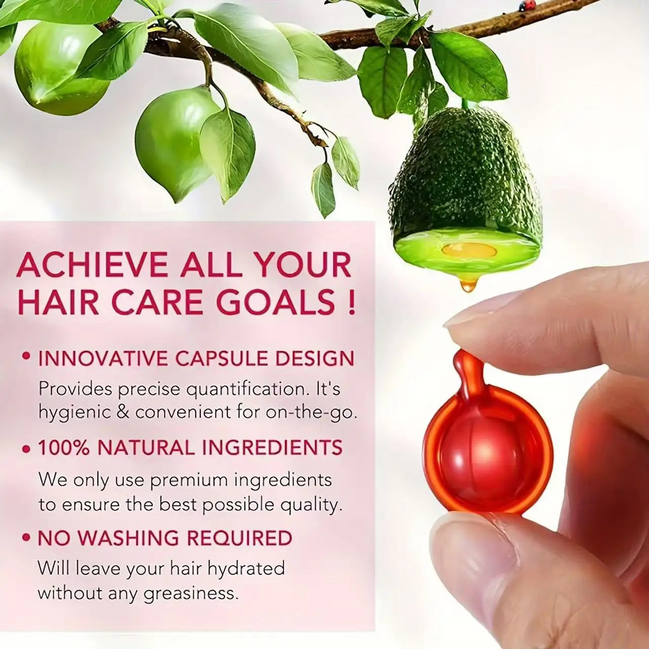 "80PCS/40PCS Avocado & Argan Oil Hair Serum – Repairing, Frizz Control & Shine Boost – For Dry & Damaged Hair" Peaceful Pleasures Health and Wellness