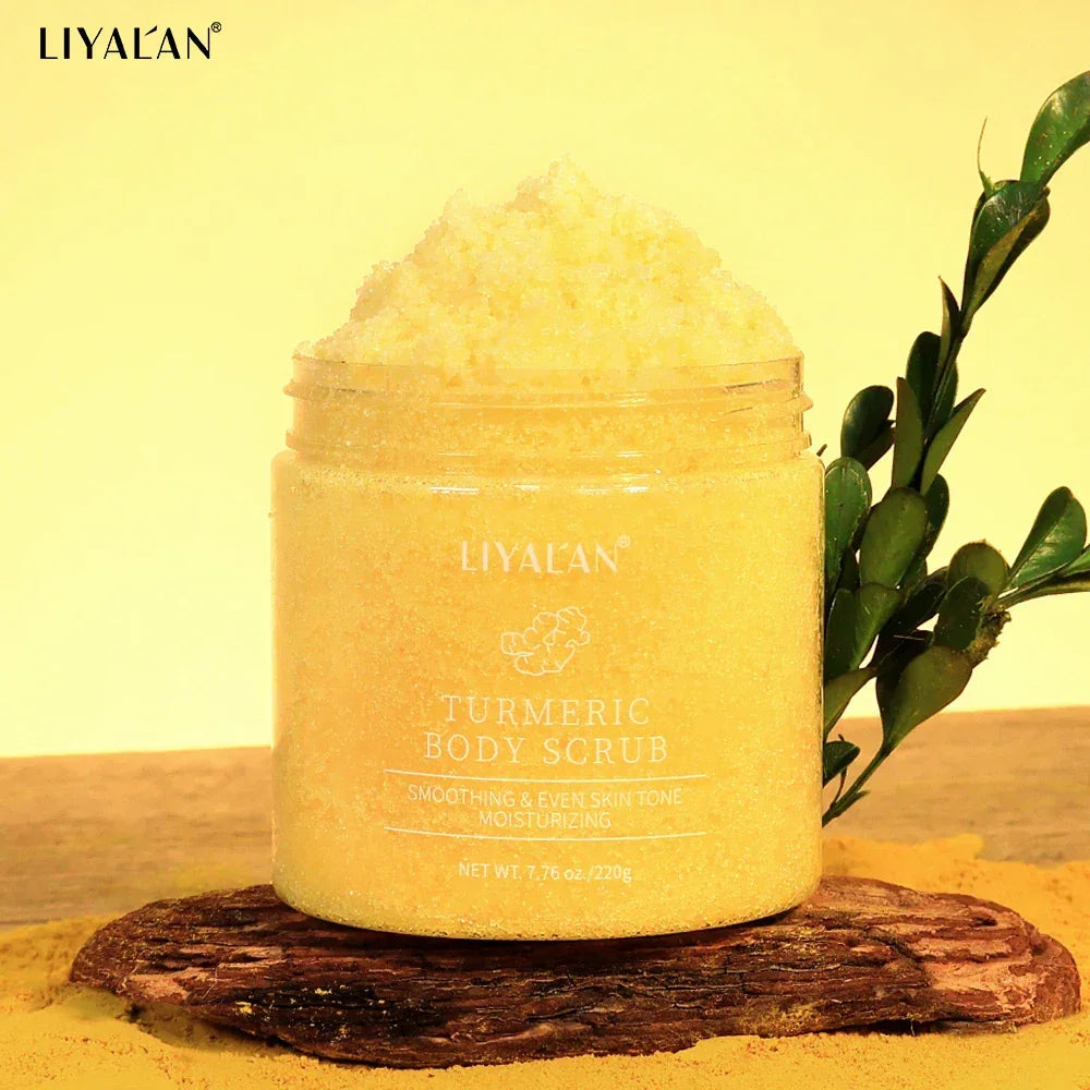 Turmeric Sea Salt Body Scrub – Exfoliating Golden Glow Polish Peaceful Pleasures Health and Wellness