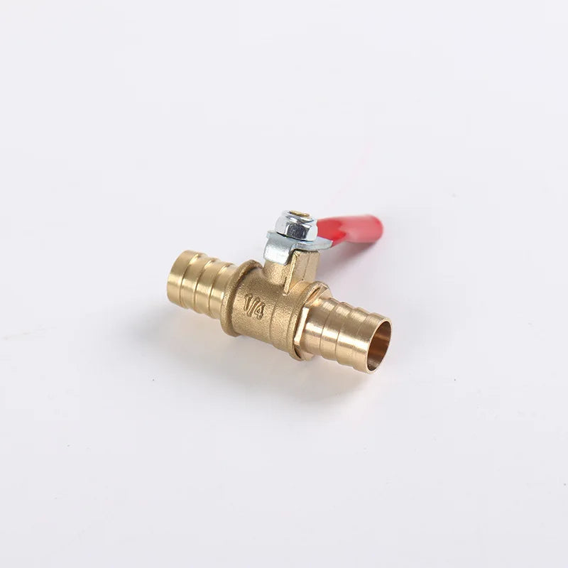 1/4 6mm 8mm 10mm12mm Ball Faucet Shutoff Ball Valve Hose Barb Inline Water Oil Air Gas Fuel Line Small Brass Ball Valve Peaceful Pleasures Health and Wellness