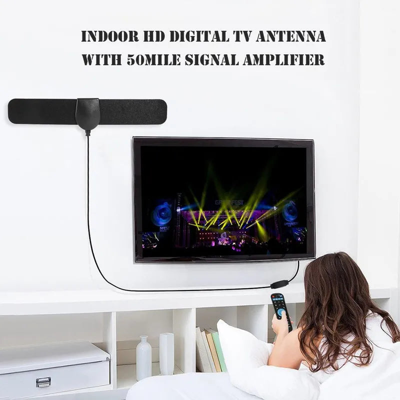 Indoor HDTV Antenna 4K 1080P DVB-T2 Mini Mesh | 200-Mile Range