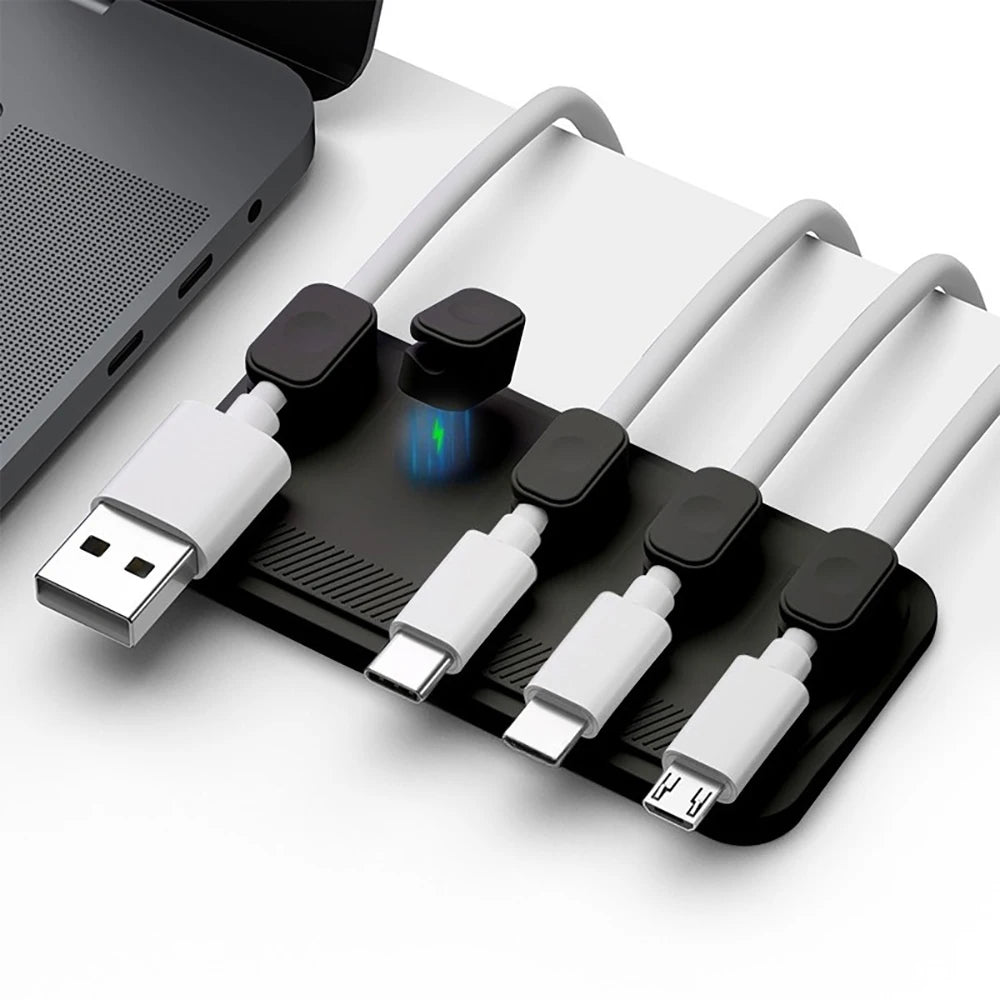 Magnetic Cable Holder Clips 5PCS – Self-Adhesive Cord Keeper