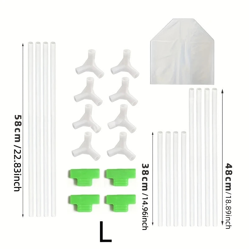Portable Mini Greenhouse with PVC Cover & Bracket | Indoor/Outdoor