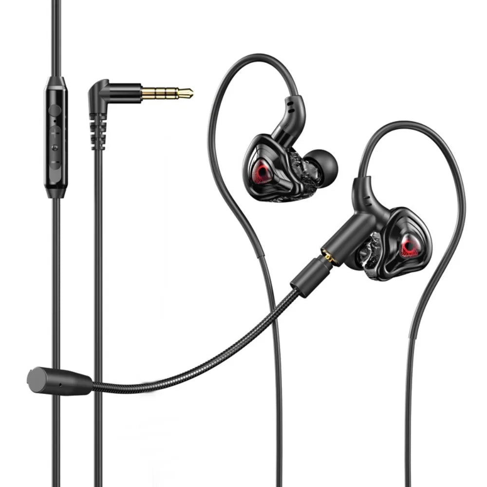 Music Earphones Dual Mic Wired Earphone in-Ear 3.5mm/Type C Wired Headset HiFi Stereo Universal Earpiece Headset Listen To Music Peaceful Pleasures Health and Wellness 3.5mm