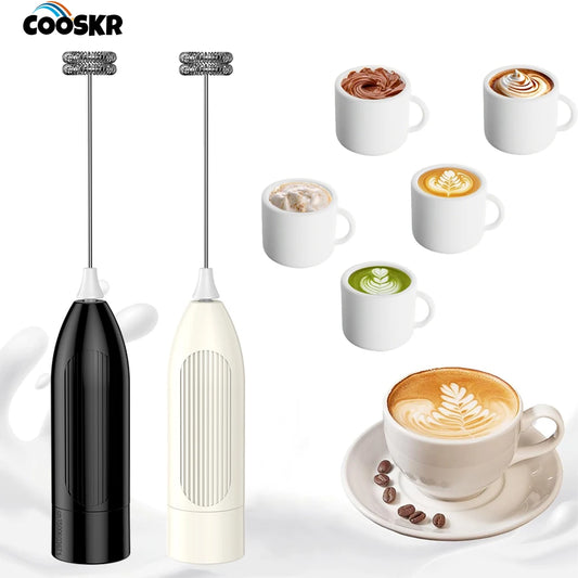 Mini Milk Frother Handheld Automatic Rotary Electric Blender for Coffee Latte Cappuccino Foam Maker Wireless Mini Milk Foamer Peaceful Pleasures Health and Wellness