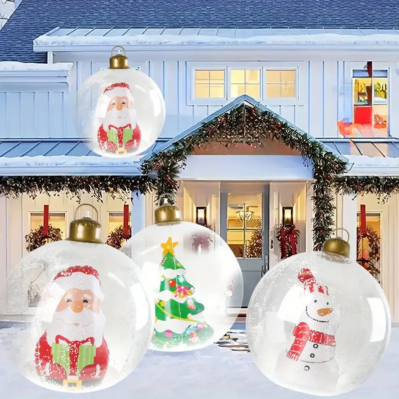 Giant LED Inflatable Christmas Ball | Remote Control Outdoor Decor