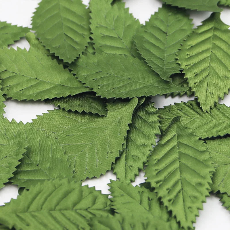 50Pcs Silk Screen Simulated Leaves 6cm | DIY Craft Decor