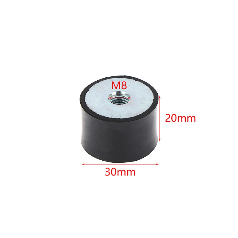 M4-M8 Female Thread Rubber Shock Absorber Anti Vibration Pad Damper-Metal Silentblock Type DD Rubber Mount Flat Base Block Peaceful Pleasures Health and Wellness 30x20mm M8