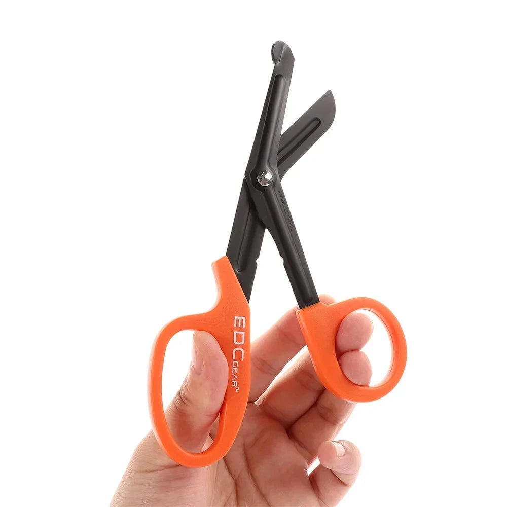 5/2/1PCS Medical Rescue Scissors Plastic Handle Stainless Steel Wound Gauze First Aid Scissors Practical Outdoor Nurse Scissor Peaceful Pleasures Health and Wellness