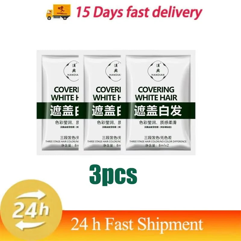 Herbal Hair Dye Shampoo – Natural Black & Grey Coverage