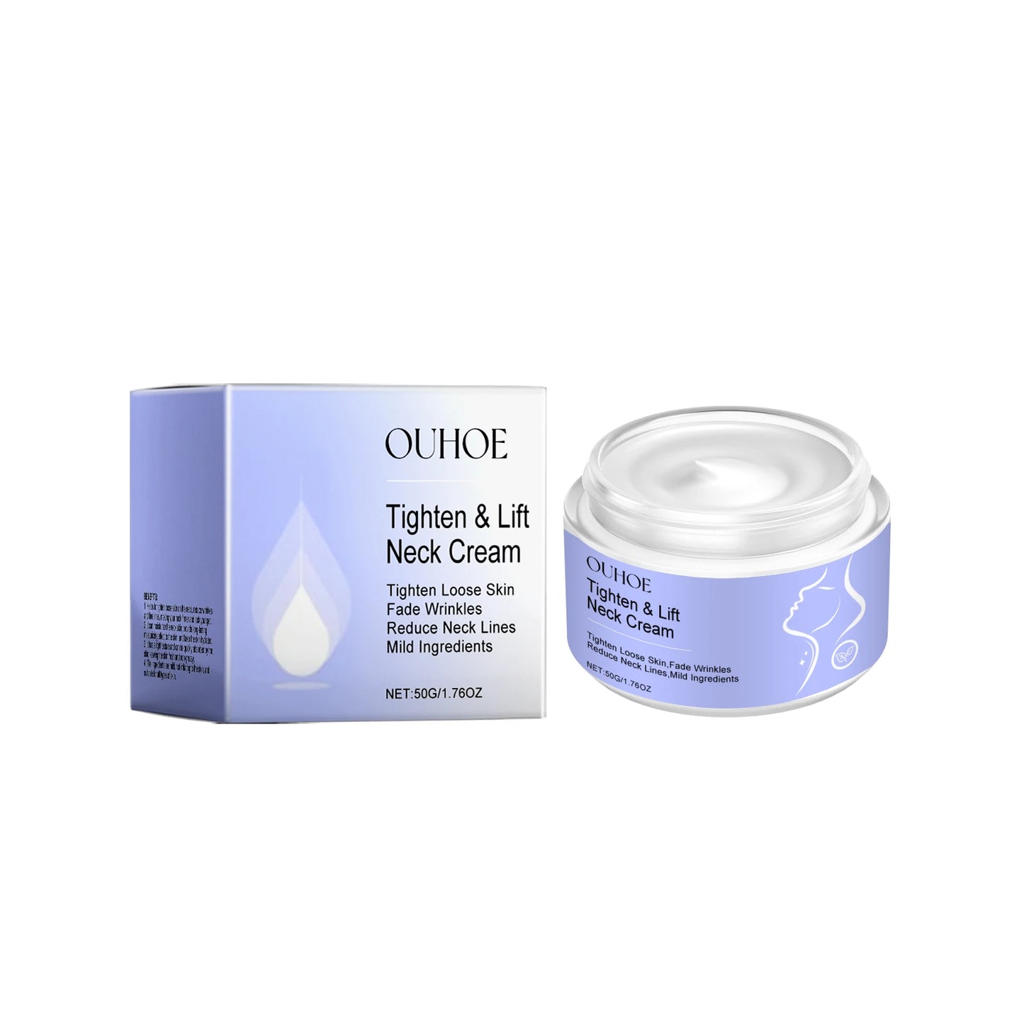 OUHOE Neck Firming Cream – Anti-Wrinkle Lifting Moisturizer 50g