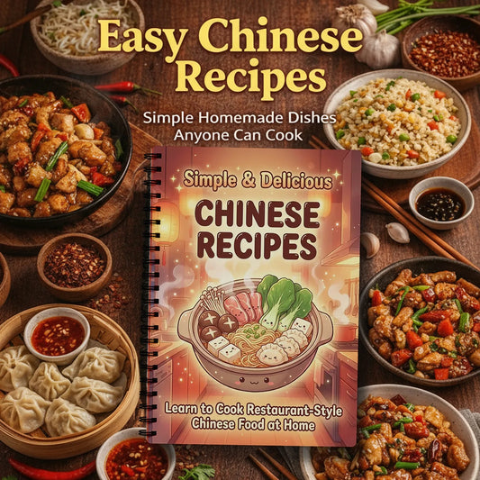 Chinese Home Cooking Recipe Notebook Step Instructions Meal Prep Peaceful Pleasures Health and Wellness