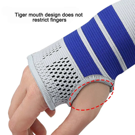 1 Piece Patchwork Adjustable Hand Guard Flexible Wrist Support Sleeve Anti Collision Silicone Pad Protective Gear Peaceful Pleasures Health and Wellness