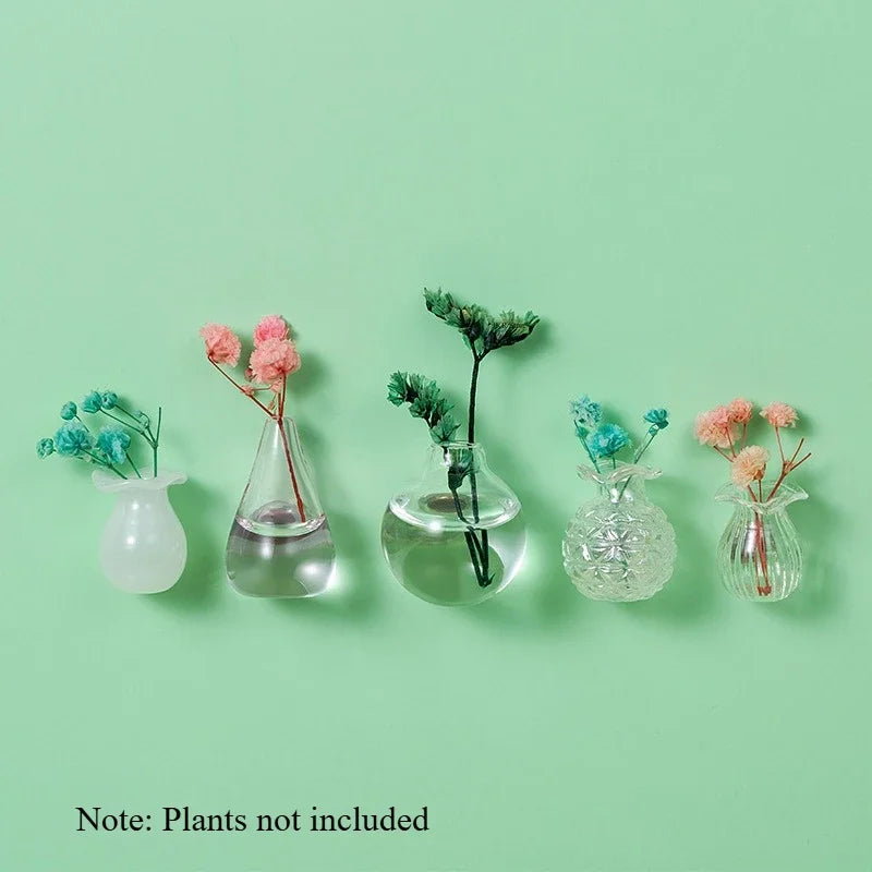 3D Mini Ceramic Vase Fridge Magnets | Cute Kitchen Decor