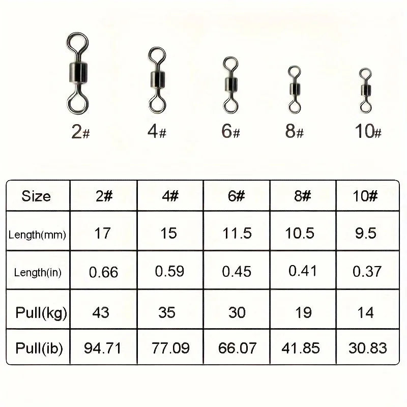 Fishing Swivels Ball Bearing Rolling Swivel Tackle Saltwater