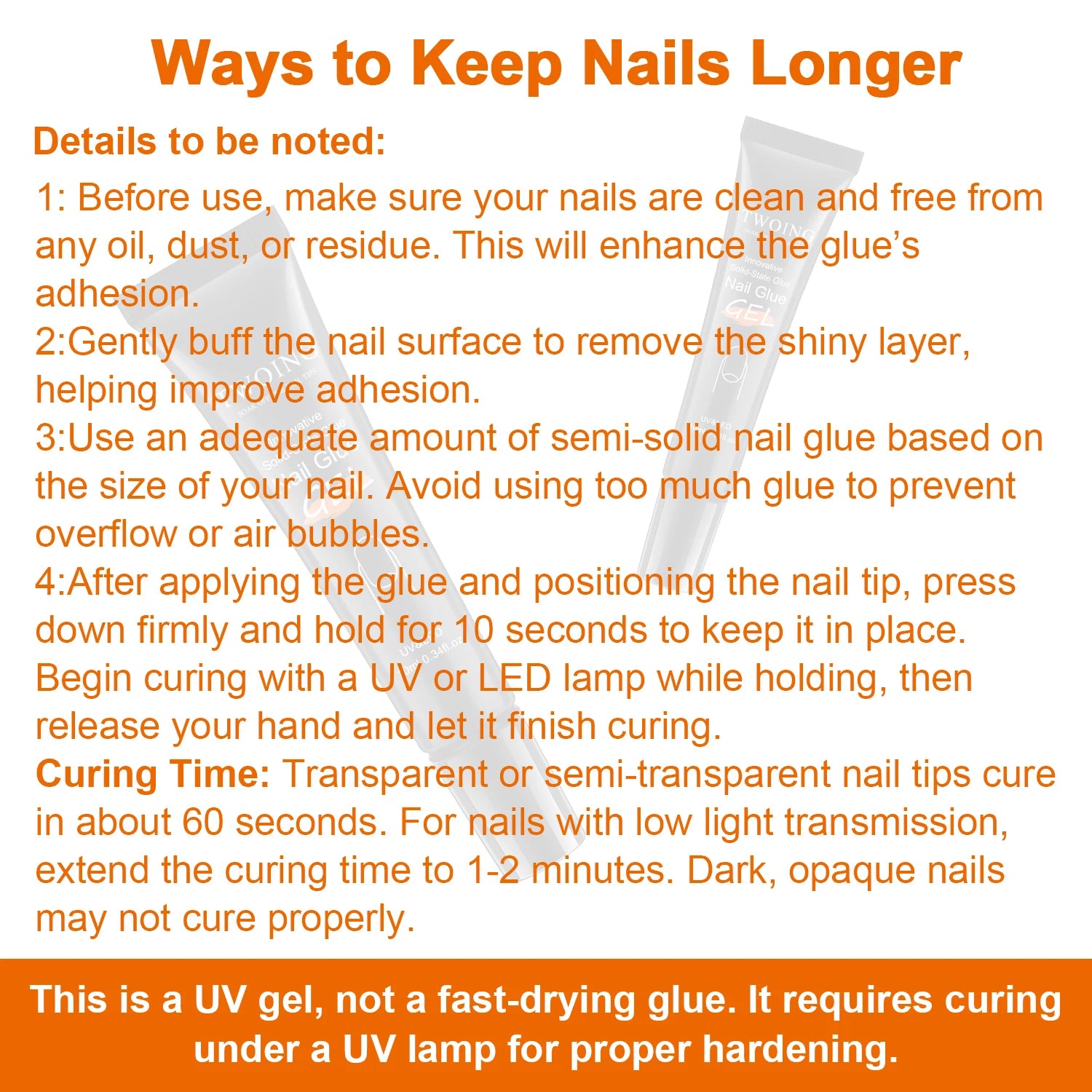 Solid Nail Glue Nail Tips Gel for Press On Nails,Acrylic Nail Gel for Manicure Extension,False Nails Adhesive Glue Long Lasting Peaceful Pleasures Health and Wellness