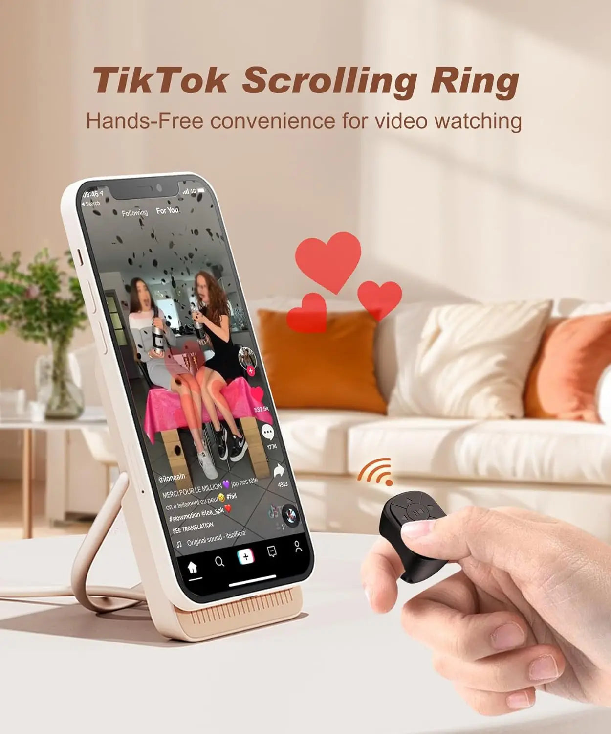 Bluetooth Scrolling Ring Remote – TikTok, Camera & Music Peaceful Pleasures Health and Wellness