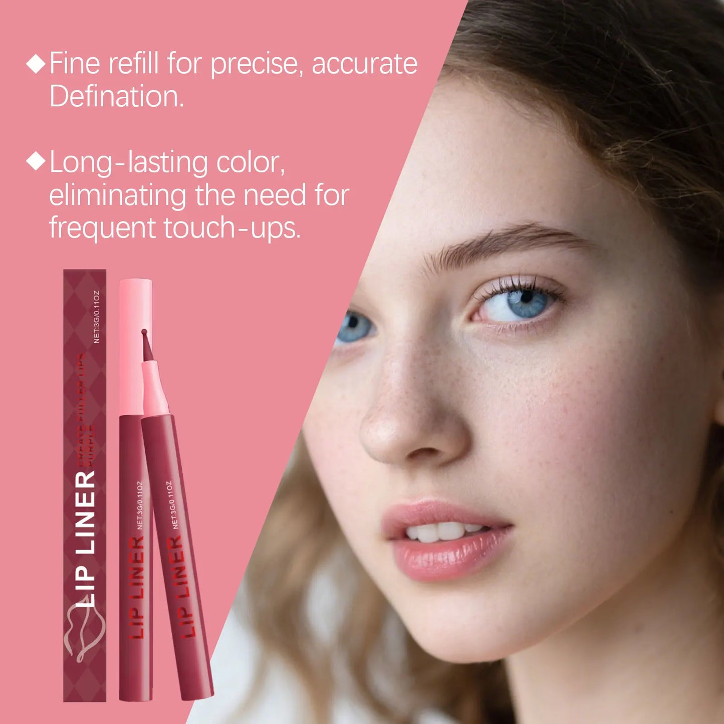 Waterproof Matte Lip Liner Pencil – 6 Colors, Long-Lasting