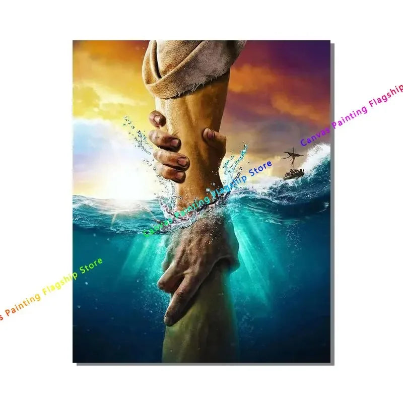 Hand of God Jesus Christian Canvas Wall Art | Unframed Print