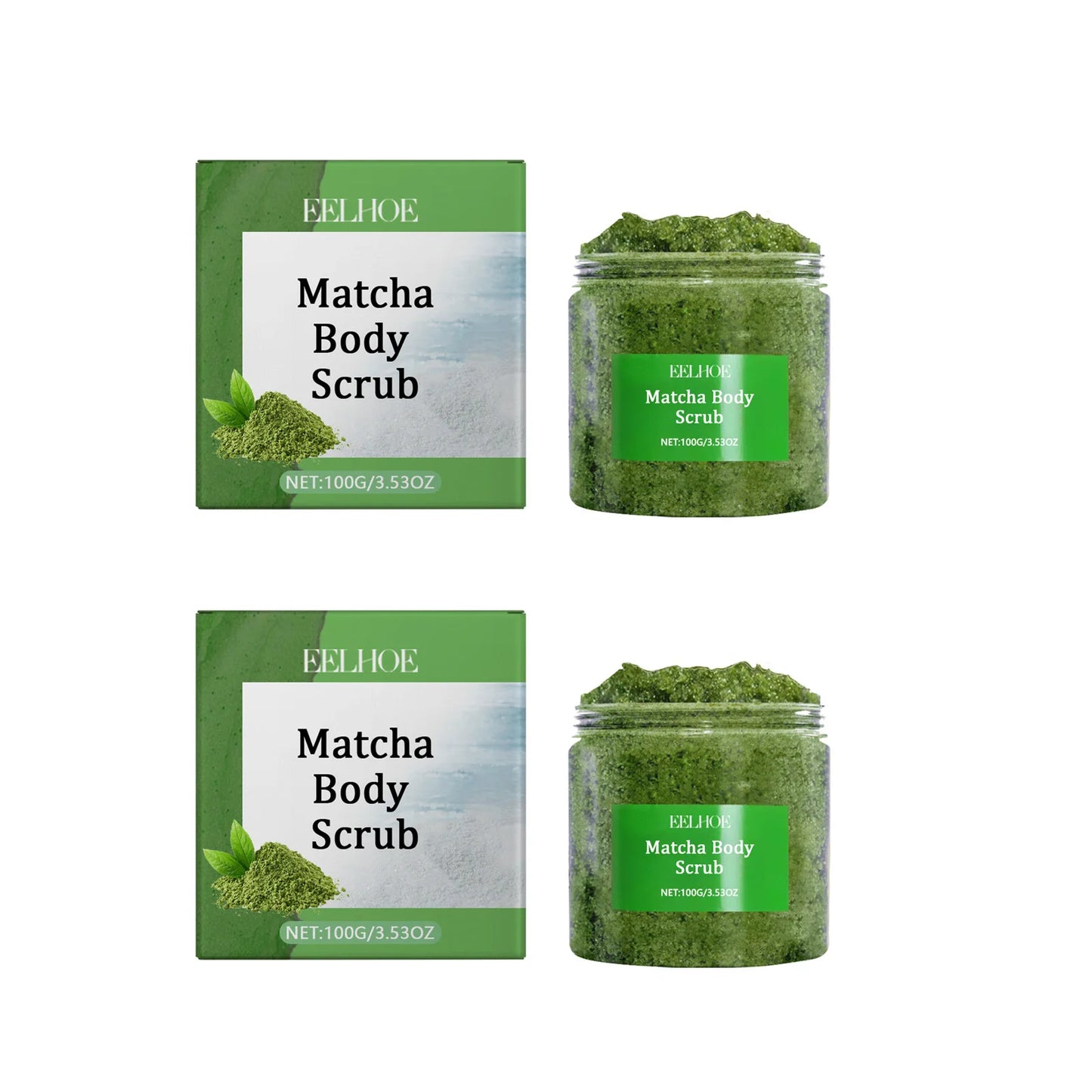 Matcha Sea Salt Body Scrub – Exfoliate, Brighten & Moisturize