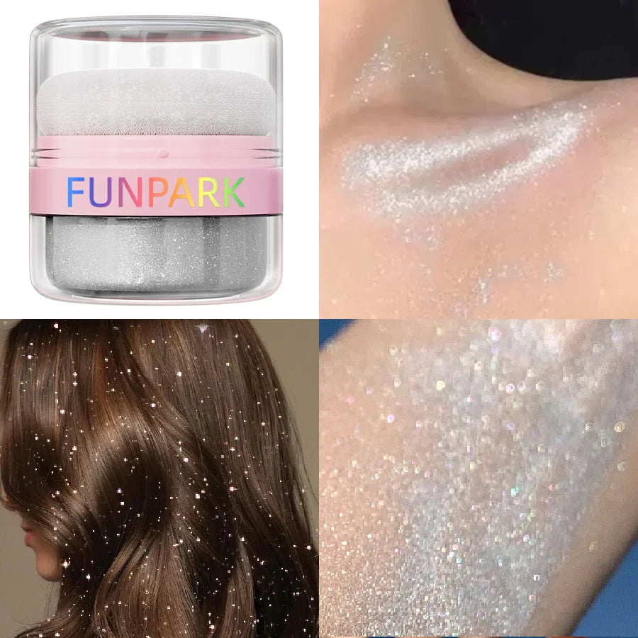 FUNPARK Diamond Highlighter Powder – Face & Body Shimmer
