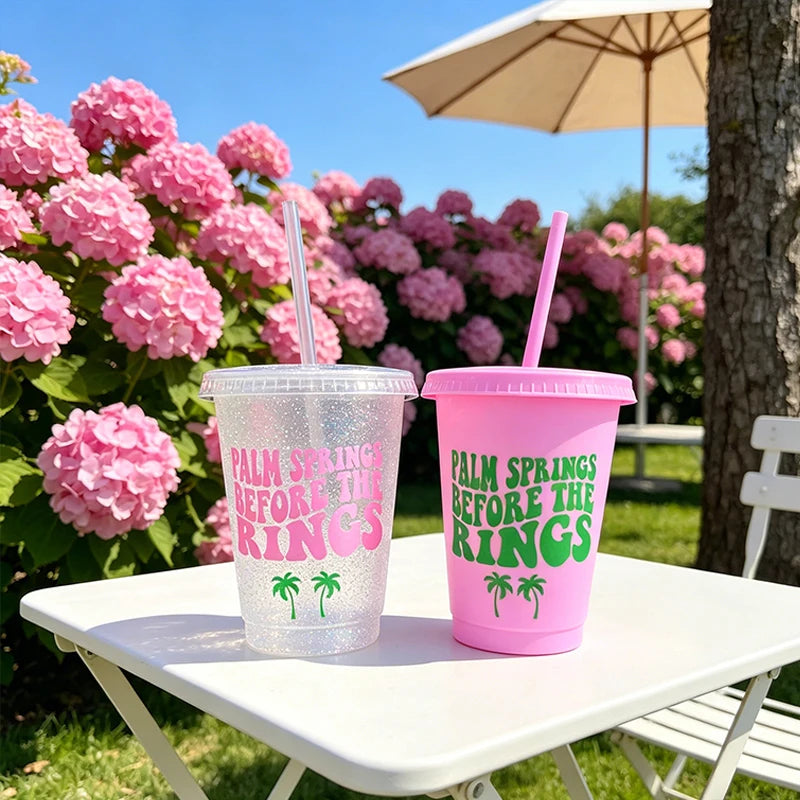 Palm Springs Bachelorette Straw Cup | Bridesmaid Party Gift