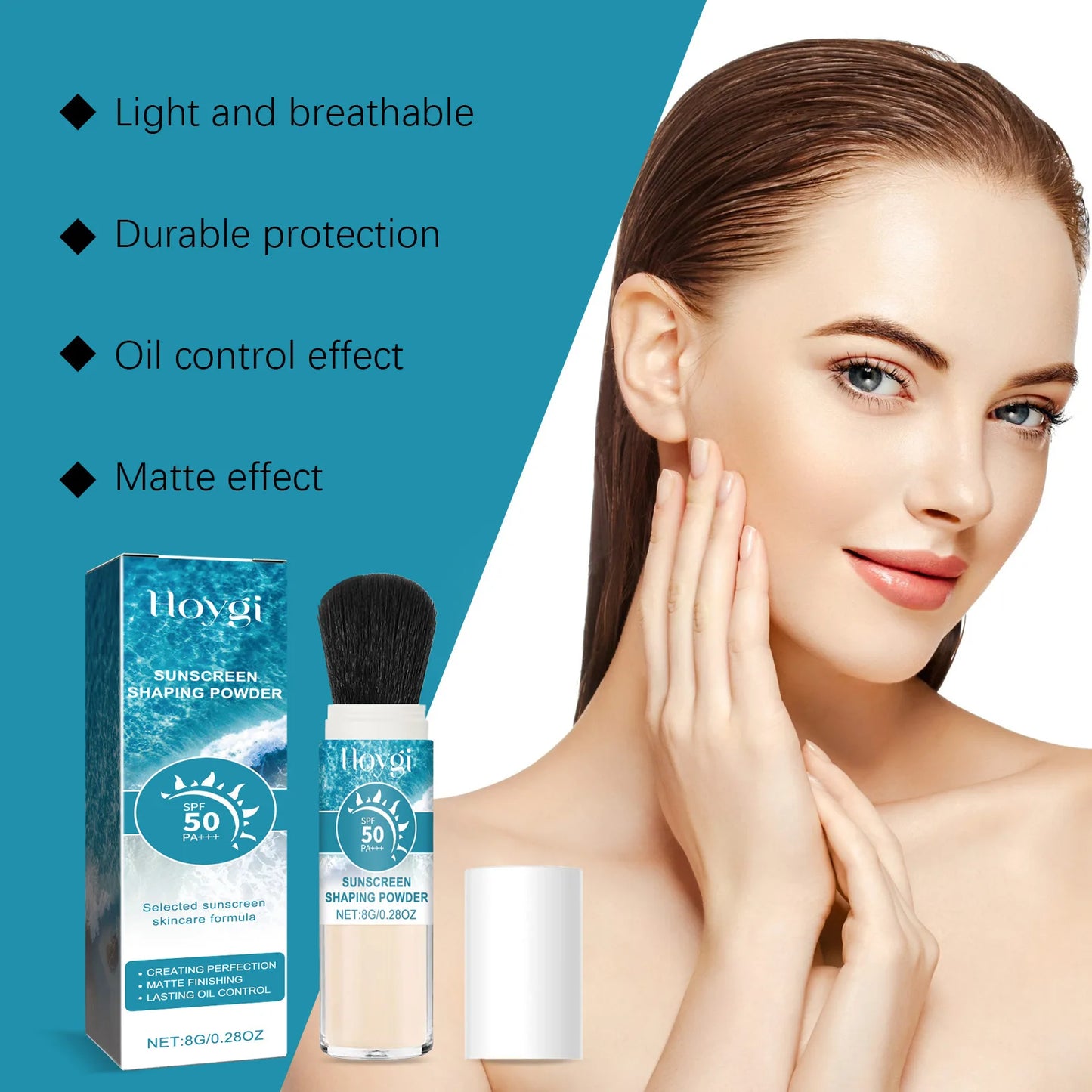 SPF50 Sunscreen Loose Powder Covering Pore Oil Control Translucent Matte Sunblock Waterproof Full Coverage Makeup Setting Powder Peaceful Pleasures Health and Wellness