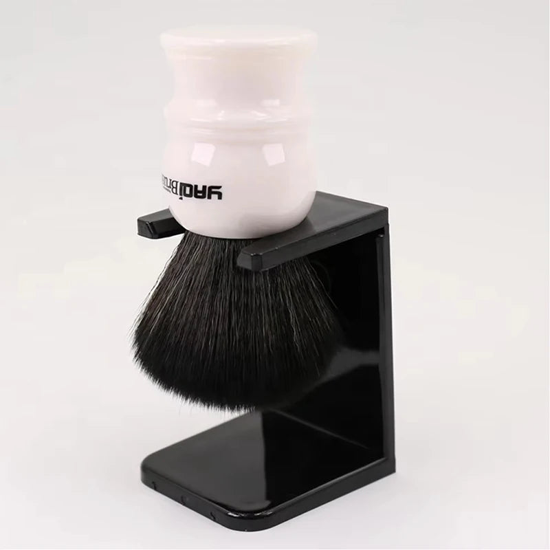2026 YAQI Black Acrylic Men's Shaving Brush And Razor Stand for Bathroom Accessories Grooming Organizer Peaceful Pleasures Health and Wellness