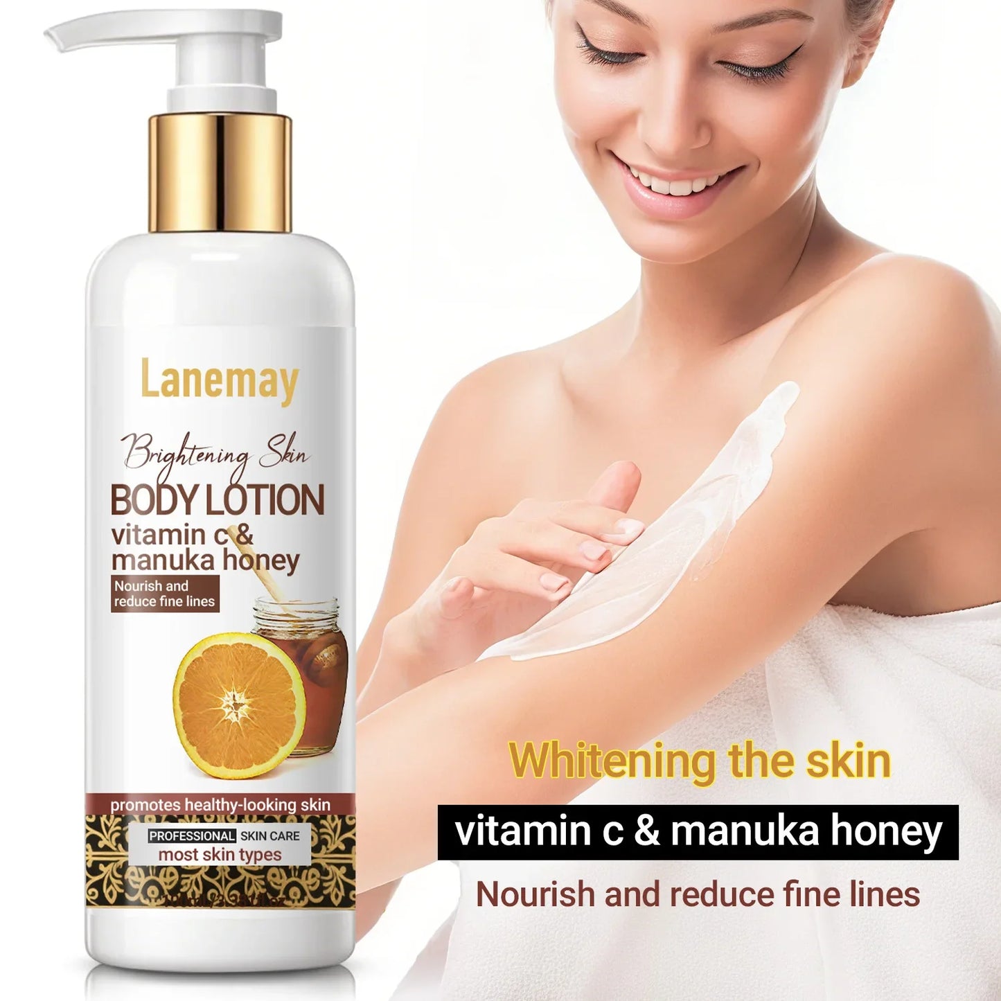 Vitamin C & Manuka Honey Body Lotion – Hydrating Cream 100ml