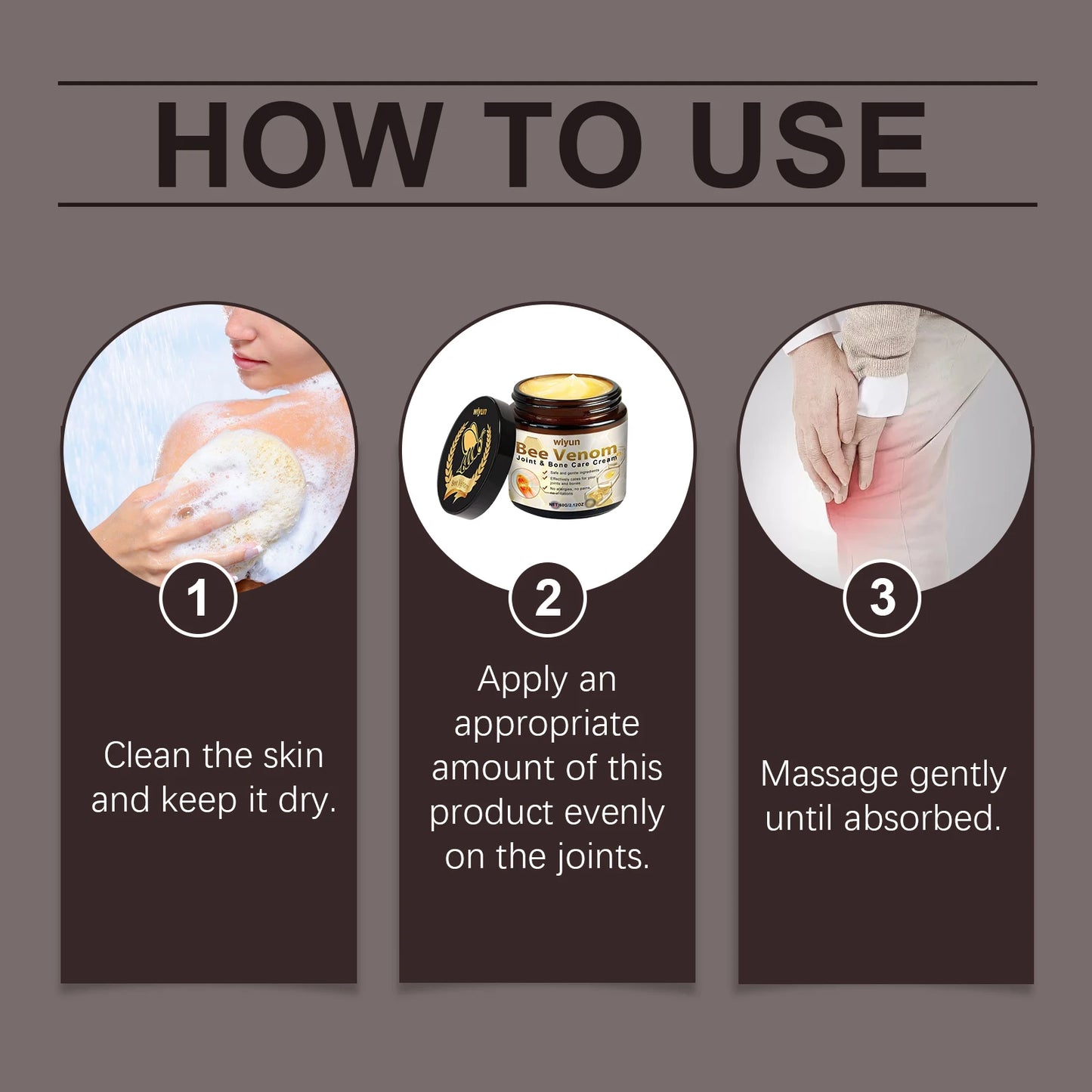 Bee Venom Body Massage Cream 60g – Joint & Muscle Rub