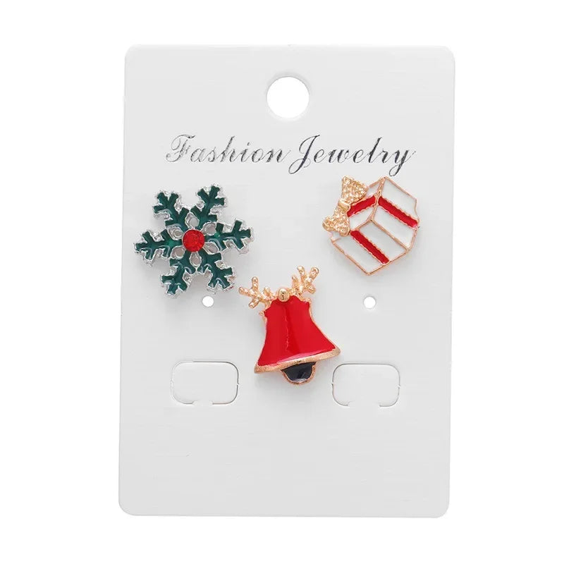 Christmas Brooch Pins – Santa, Elk & Snowflake | 1–20 PCS