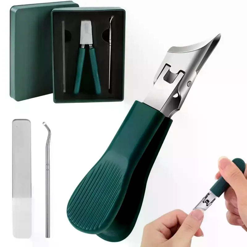 1/3 Pcs Large Opening Nail Clipper With Slanted Tip High-end Anti Splash Single Armor Groove Nail Clipper Thick Toenail Pliers Peaceful Pleasures Health and Wellness