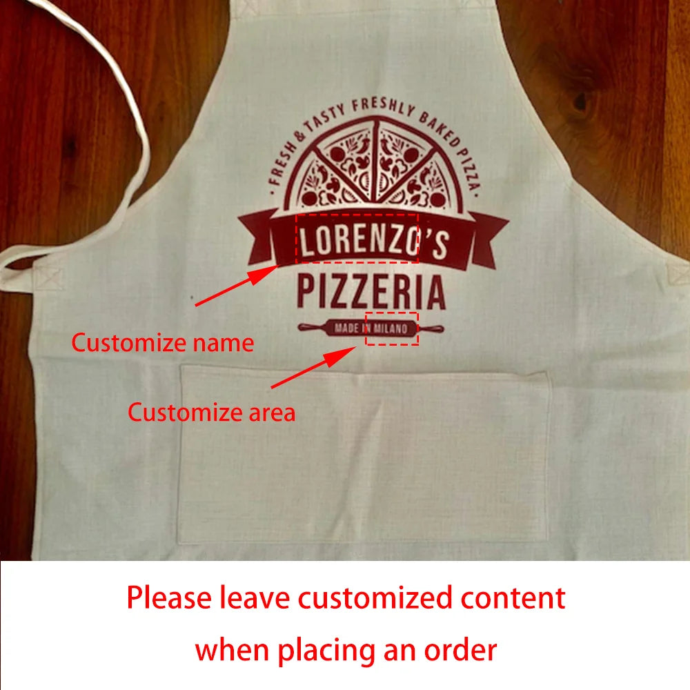 Custom Pizzeria Apron Men's Aprons Pizza Oven Gifts Father's Day Gifts Child Adult BBQ Kitchen Decor Baking Cooking Supplies Peaceful Pleasures Health and Wellness BApron Adult 67x75cm