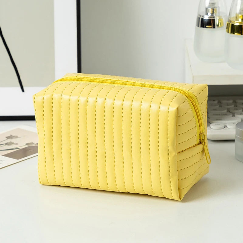 Bow-Knot Travel Portable Minimalist Large Capacity Soft Storage Makeup Bag Peaceful Pleasures Health and Wellness A12