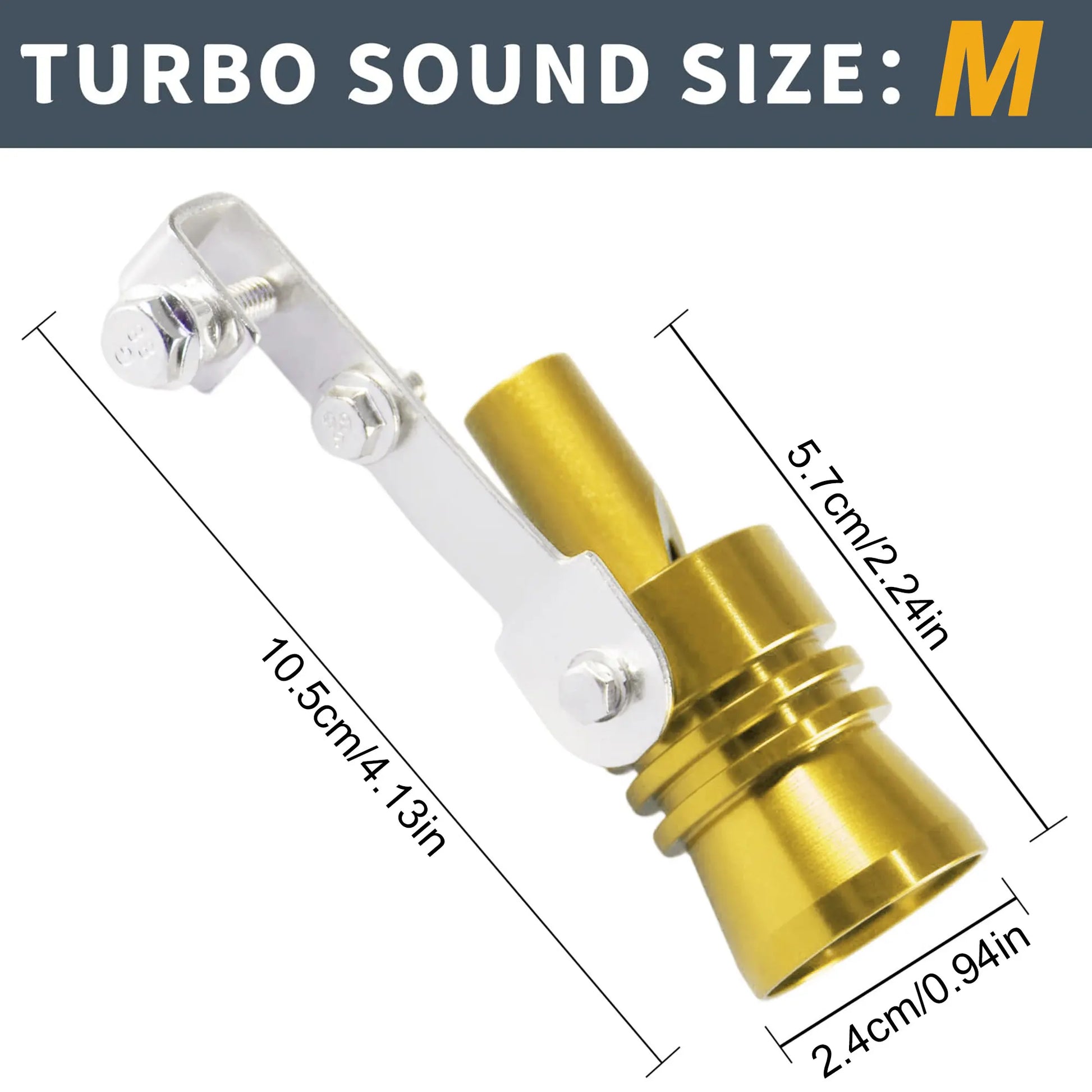 Motorcycle,Truck,Car Turbo Sound Universal Aluminum Car Turbo Whistle Muffler Pipe Whistle Car Roar Maker 4 Sizes Peaceful Pleasures Health and Wellness M gold 1 PCS Muffler