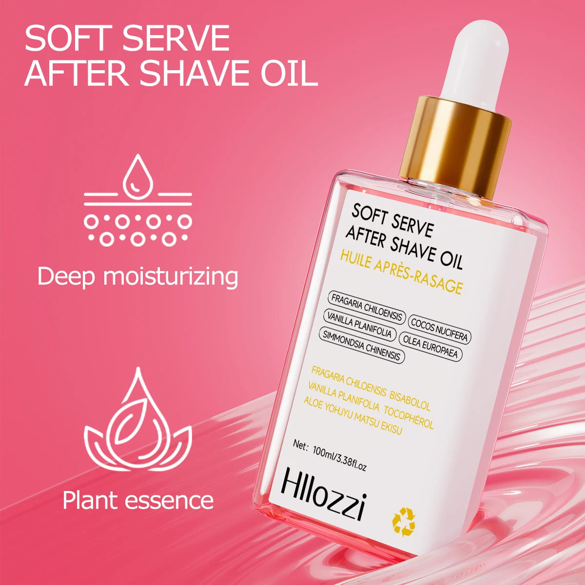Hllozzi Strawberry After Shave Oil Hydrating Serum 100ml