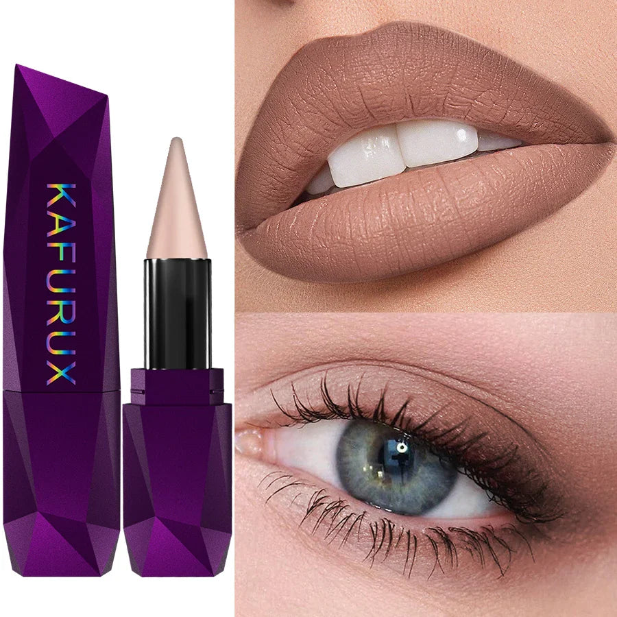 KAFURUX Matte Waterproof Lip Liner & Lipstick Pen | Brown