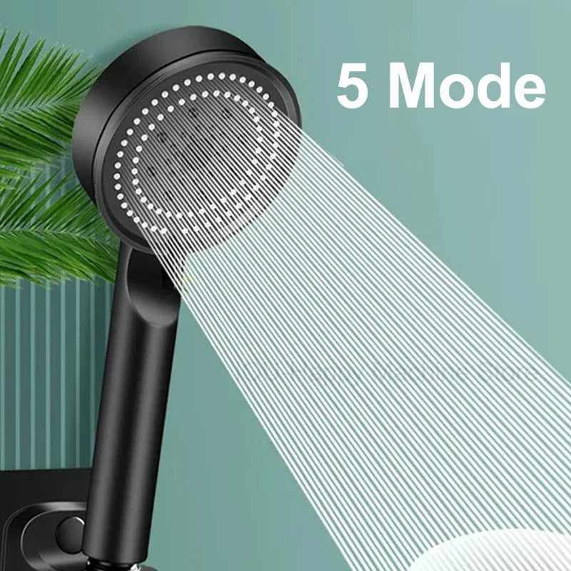 5-Mode High Pressure Handheld Shower Head | Adjustable Spray