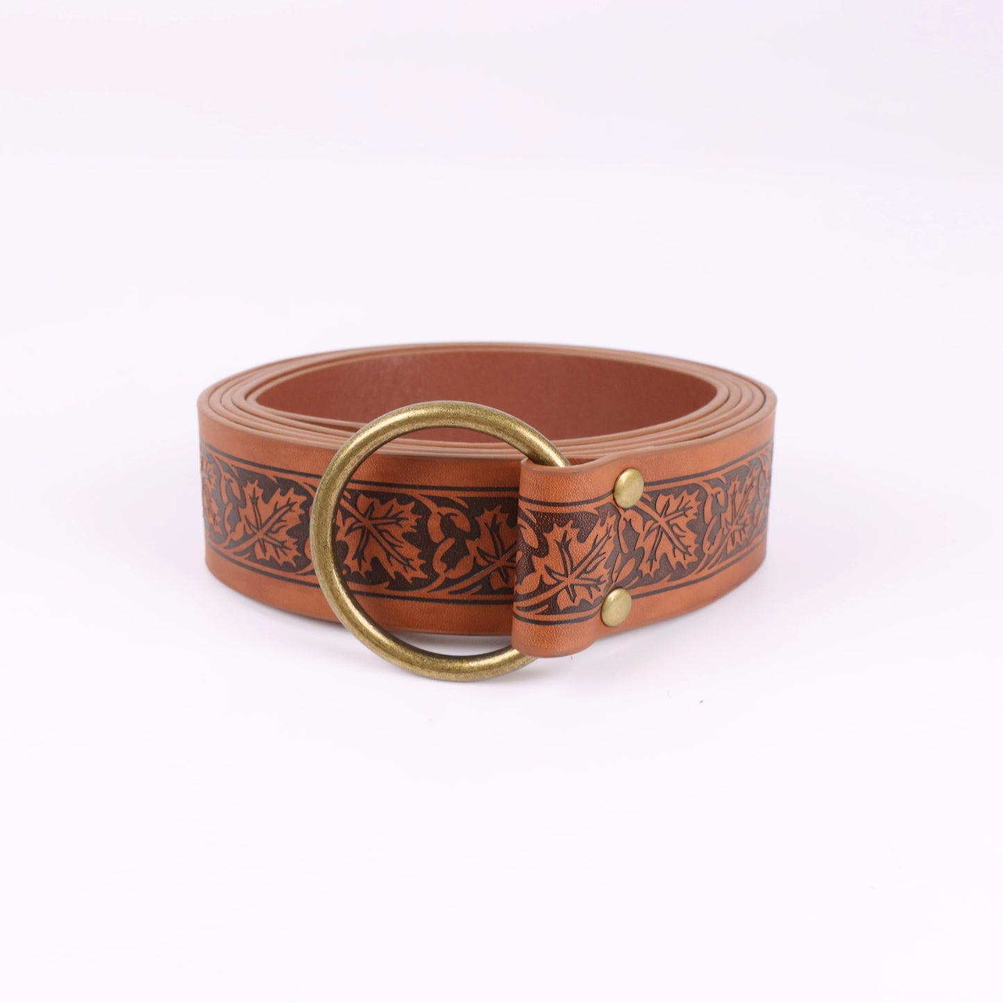 Medieval Belt Retro Embossed Elf Leaf Leather Dress Clip Viking
