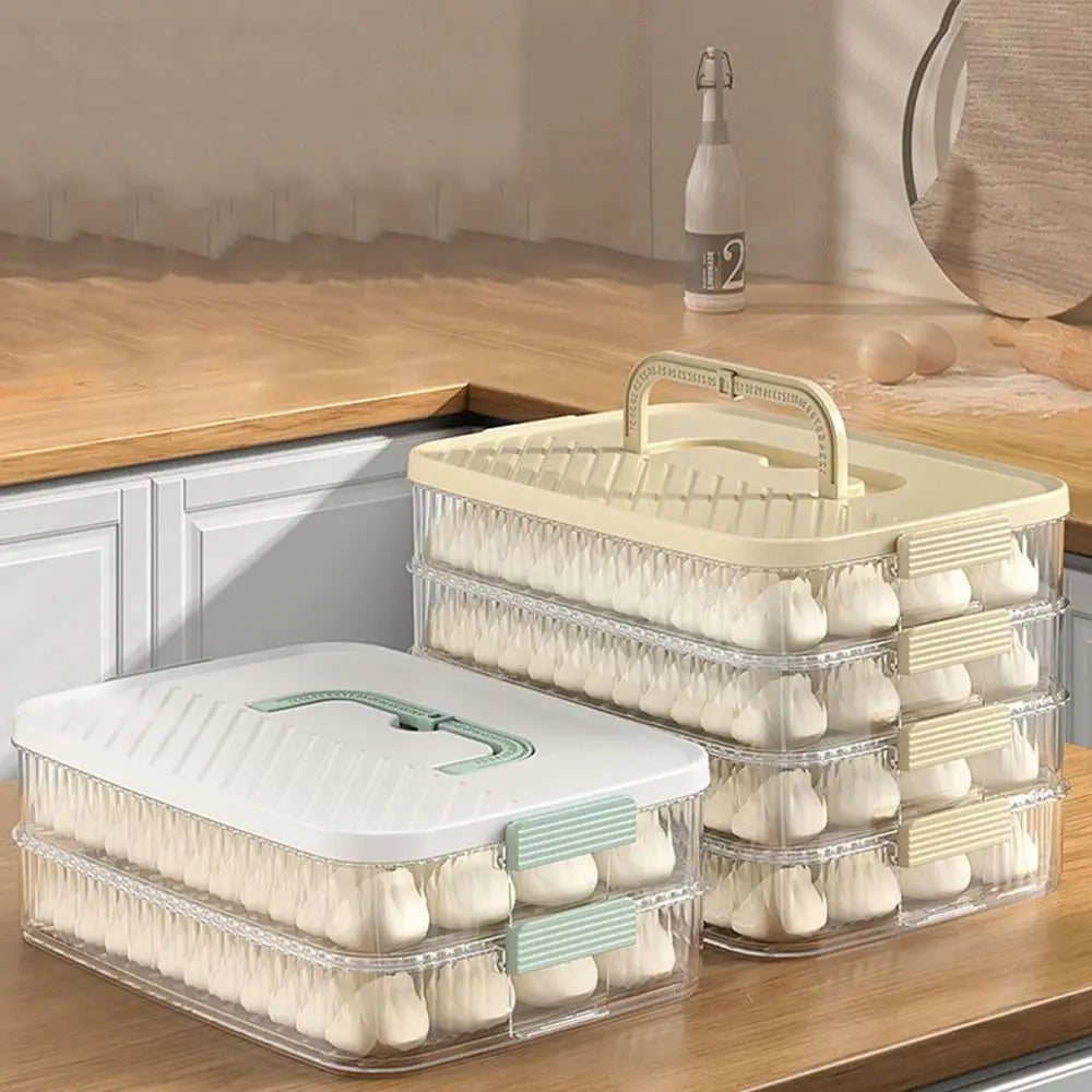 Multi-Layer Frozen Dumpling Storage Box | Large Capacity