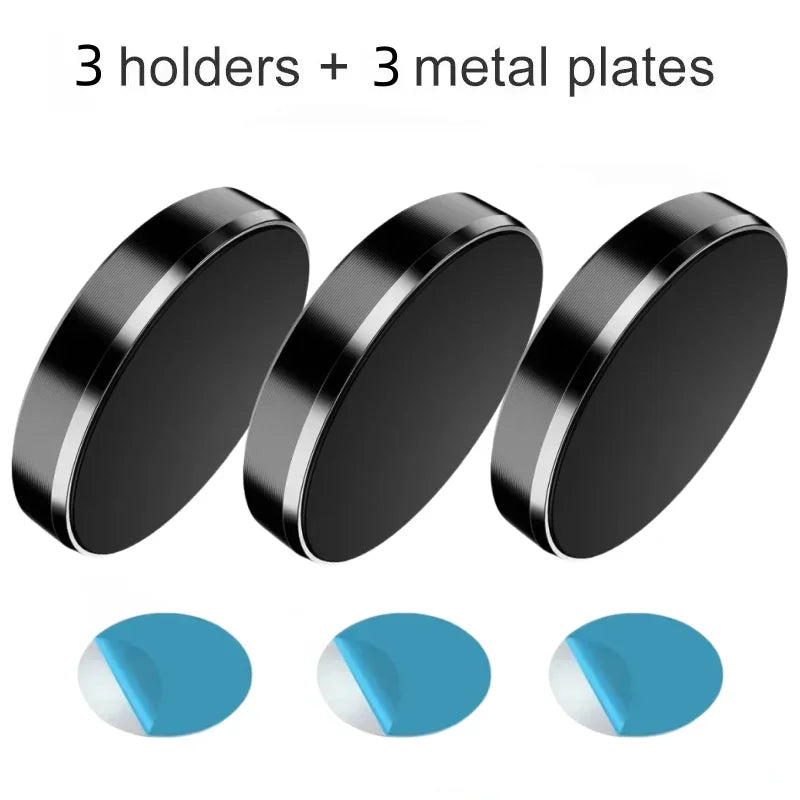 Magnetic Phone Car Holder Universal Magnetic Mount Bracket Stick on Car Dashboard Wall for iPhone Samsung Xiaomi Huawei Peaceful Pleasures Health and Wellness 3pcs Black
