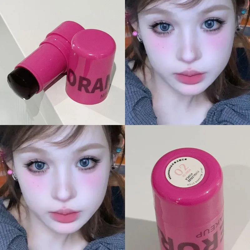 Strawberry Jelly Blush Stick – Dual-Use Lip & Cheek Matte Tint