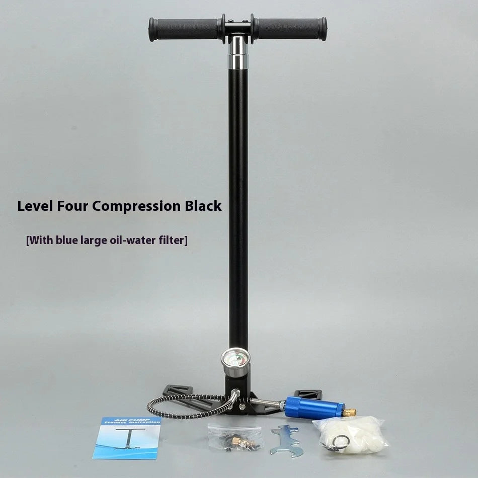 300bar 30mpa 4500psi 3 Stage Hand Operated PCP Pump For Pcp Rifles Air Paintball High Pressure Compressor Car Bicycle Hunting Peaceful Pleasures Health and Wellness Black 2 CN