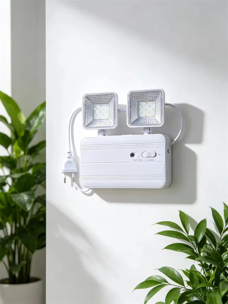SHINEKNOT Dual-Head LED Emergency Light | Rechargeable