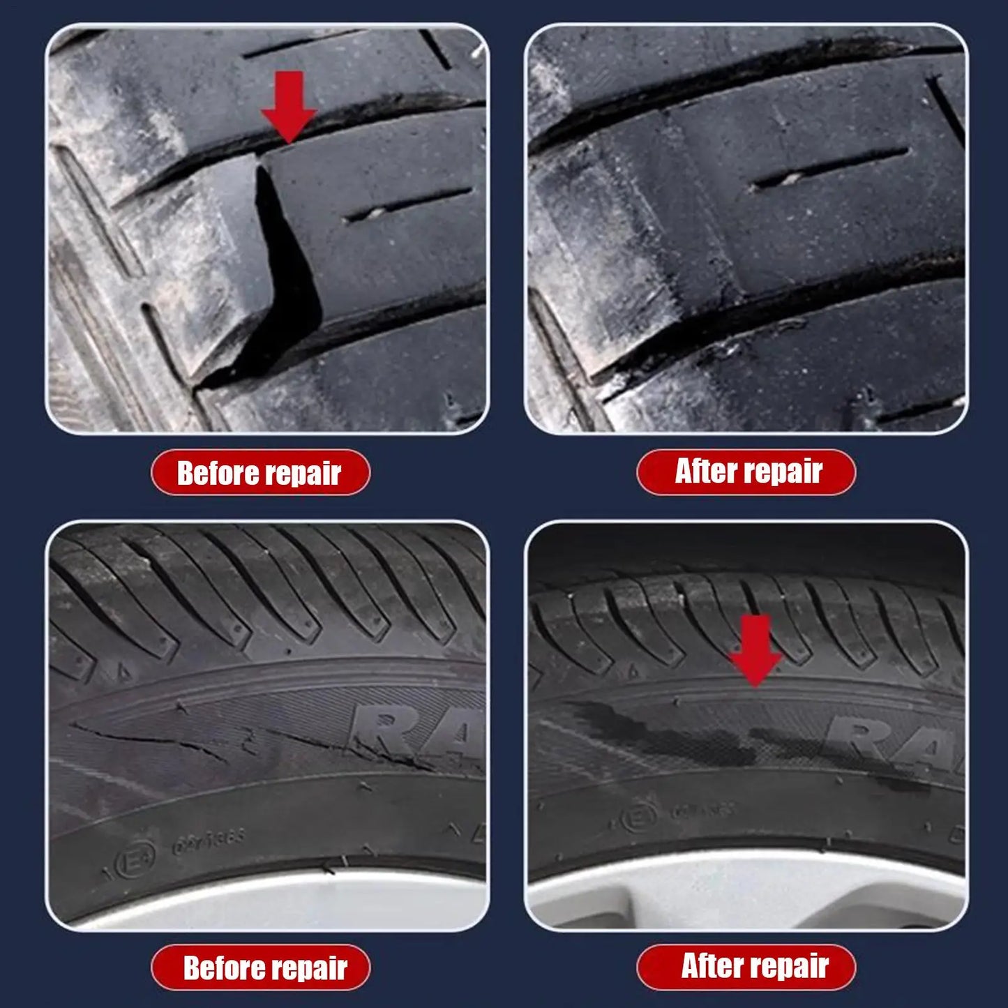 60ml Tire Repair Glue – High-Temp Sidewall Sealant Kit